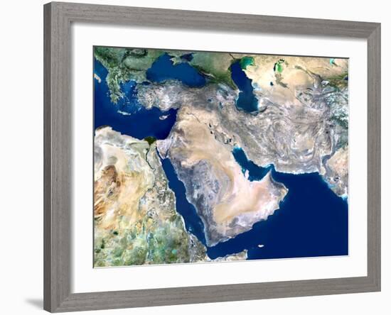 Middle East, Satellite Image-PLANETOBSERVER-Framed Photographic Print