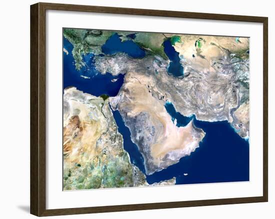 Middle East, Satellite Image-PLANETOBSERVER-Framed Photographic Print