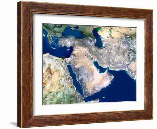 Middle East, Satellite Image-PLANETOBSERVER-Framed Photographic Print