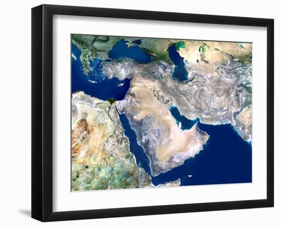 Middle East, Satellite Image-PLANETOBSERVER-Framed Photographic Print