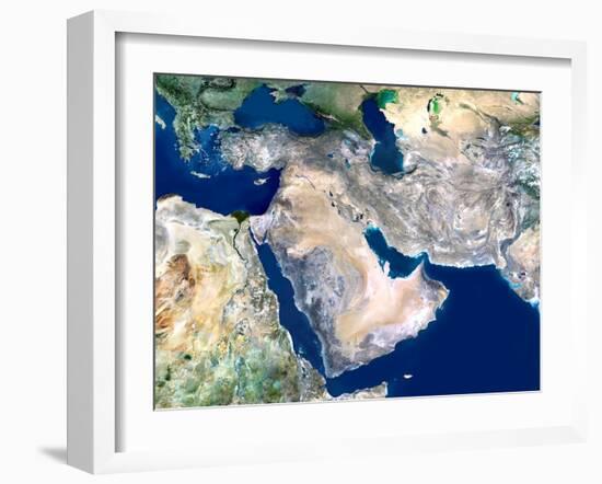 Middle East, Satellite Image-PLANETOBSERVER-Framed Photographic Print