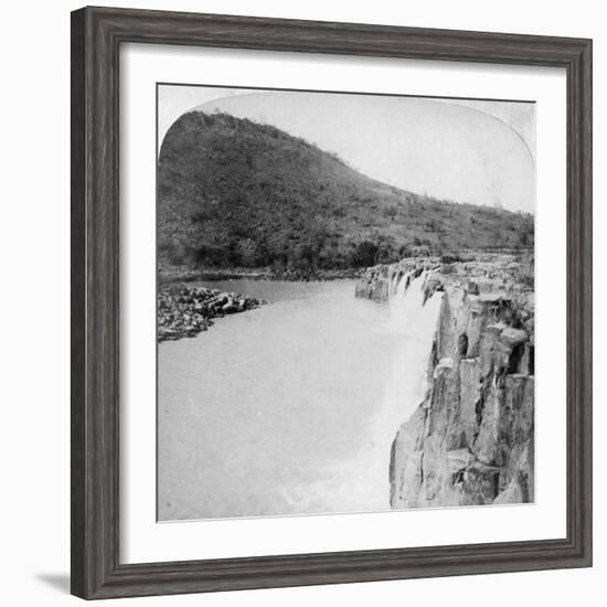 Middle Falls of the Tugela River from a Boer Laager, Near Colenso, South Africa, 2nd Boer War, 1901-Underwood & Underwood-Framed Giclee Print