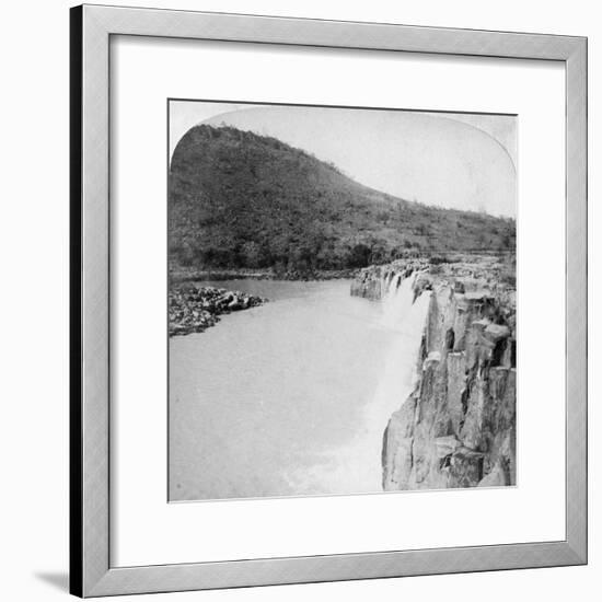 Middle Falls of the Tugela River from a Boer Laager, Near Colenso, South Africa, 2nd Boer War, 1901-Underwood & Underwood-Framed Giclee Print