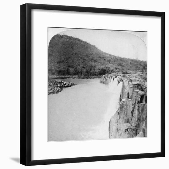Middle Falls of the Tugela River from a Boer Laager, Near Colenso, South Africa, 2nd Boer War, 1901-Underwood & Underwood-Framed Giclee Print
