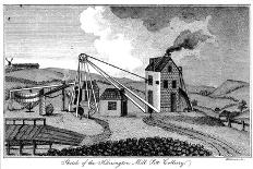 Sketch of the Harrington Mill Pitt Colliery, County Durham, Early 19th Century-Middlemist-Mounted Giclee Print