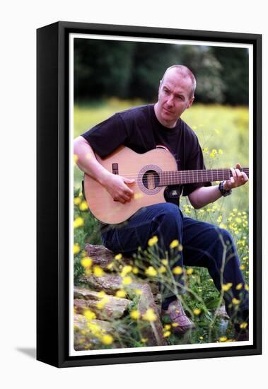 Midge Ure Playing Guitar June 2001-null-Framed Premier Image Canvas