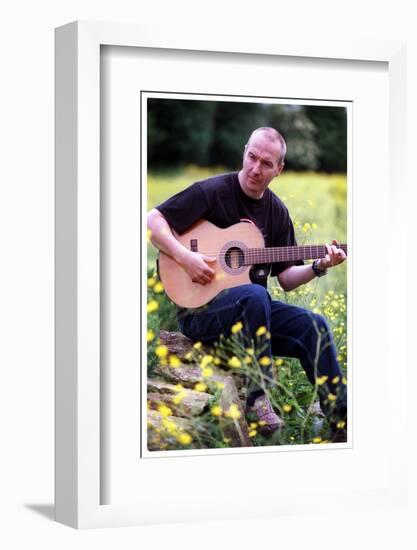 Midge Ure Playing Guitar June 2001-null-Framed Photographic Print