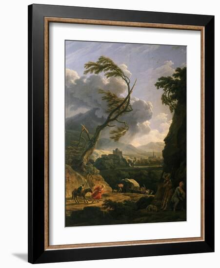 Midi Sur Terre, Le Coup De Vent (Gust of Wind), 1767-Claude Joseph Vernet-Framed Giclee Print