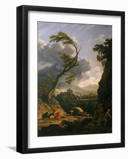 Midi Sur Terre, Le Coup De Vent (Gust of Wind), 1767-Claude Joseph Vernet-Framed Giclee Print