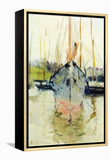 Midina at the Entrance to the Isle of Wight-Berthe Morisot-Framed Stretched Canvas