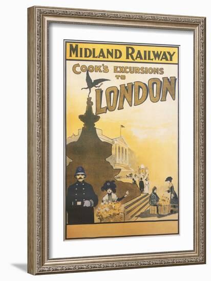 Midland Railway - London Vintage Poster-Lantern Press-Framed Art Print