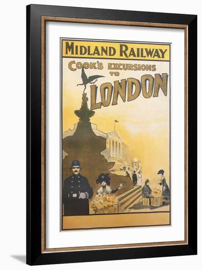 Midland Railway - London Vintage Poster-Lantern Press-Framed Art Print