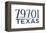 Midland, Texas - 79701 Zip Code (Blue)-Lantern Press-Framed Stretched Canvas