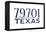Midland, Texas - 79701 Zip Code (Blue)-Lantern Press-Framed Stretched Canvas