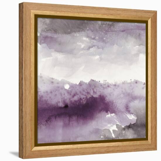 Midnight at the Lake II Amethyst and Grey-Mike Schick-Framed Stretched Canvas