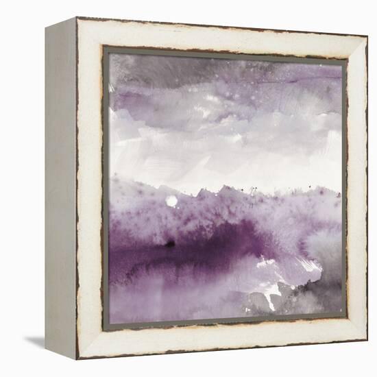 Midnight at the Lake II Amethyst and Grey-Mike Schick-Framed Stretched Canvas