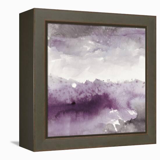 Midnight at the Lake II Amethyst and Grey-Mike Schick-Framed Stretched Canvas