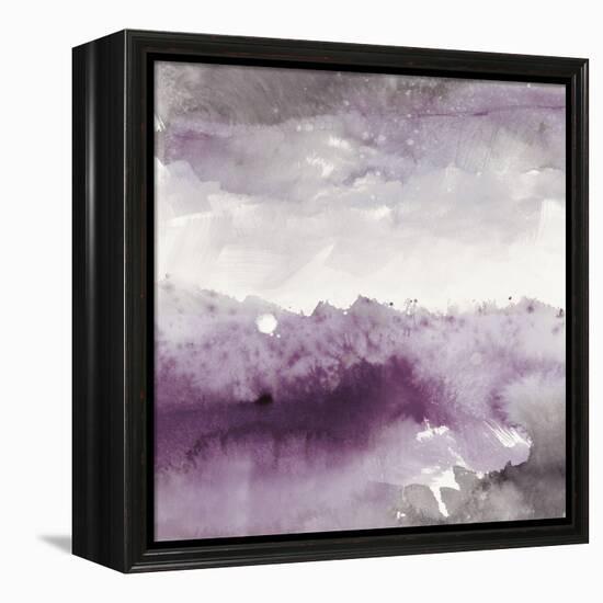 Midnight at the Lake II Amethyst and Grey-Mike Schick-Framed Stretched Canvas