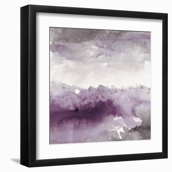 Midnight at the Lake II Amethyst and Grey-Mike Schick-Framed Art Print
