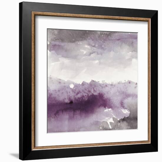 Midnight at the Lake II Amethyst and Grey-Mike Schick-Framed Art Print