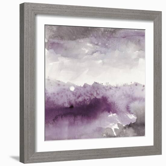 Midnight at the Lake II Amethyst and Grey-Mike Schick-Framed Art Print