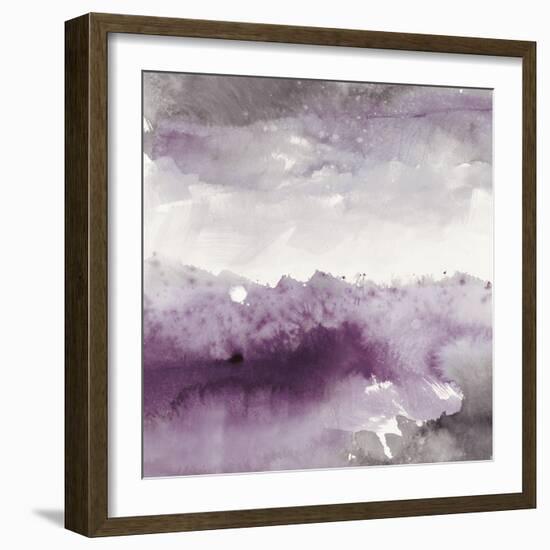 Midnight at the Lake II Amethyst and Grey-Mike Schick-Framed Art Print