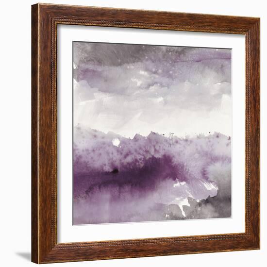 Midnight at the Lake II Amethyst and Grey-Mike Schick-Framed Art Print