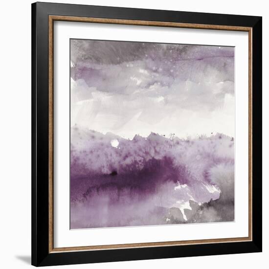 Midnight at the Lake II Amethyst and Grey-Mike Schick-Framed Art Print