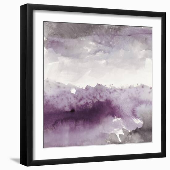 Midnight at the Lake II Amethyst and Grey-Mike Schick-Framed Art Print