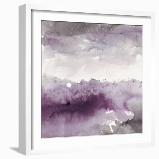 Midnight at the Lake II Amethyst and Grey-Mike Schick-Framed Art Print