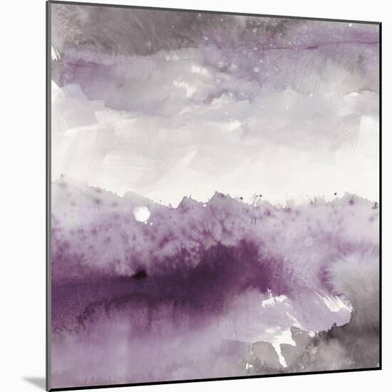 Midnight at the Lake II Amethyst and Grey-Mike Schick-Mounted Art Print