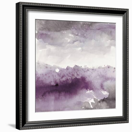 Midnight at the Lake II Amethyst and Grey-Mike Schick-Framed Art Print