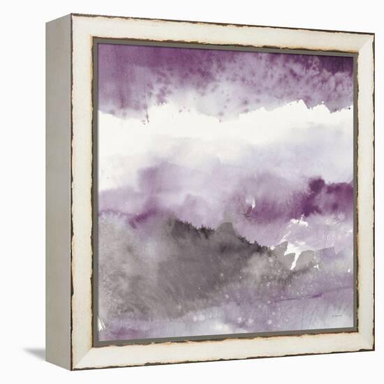 Midnight at the Lake III Amethyst and Grey-Mike Schick-Framed Stretched Canvas