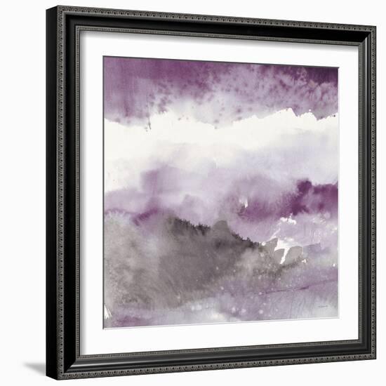 Midnight at the Lake III Amethyst and Grey-Mike Schick-Framed Art Print