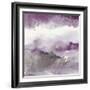 Midnight at the Lake III Amethyst and Grey-Mike Schick-Framed Art Print