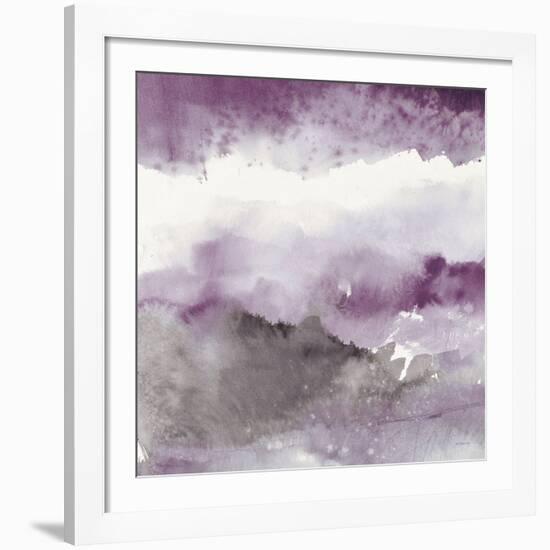 Midnight at the Lake III Amethyst and Grey-Mike Schick-Framed Giclee Print