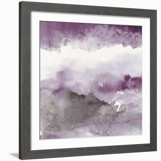 Midnight at the Lake III Amethyst and Grey-Mike Schick-Framed Giclee Print