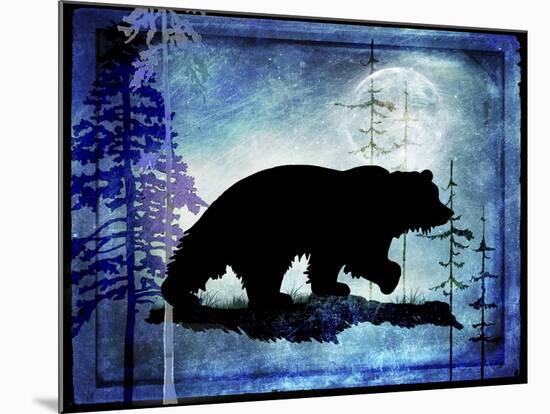 Midnight Bear-LightBoxJournal-Mounted Giclee Print