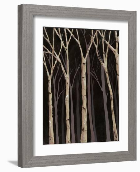 Midnight Birches I-Jade Reynolds-Framed Art Print