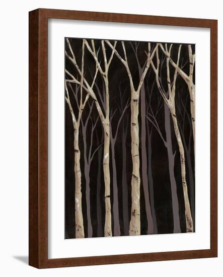 Midnight Birches I-Jade Reynolds-Framed Art Print