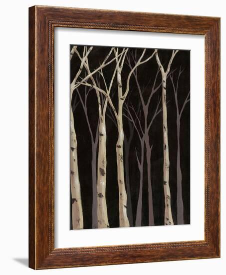 Midnight Birches II-Jade Reynolds-Framed Art Print