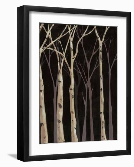 Midnight Birches II-Jade Reynolds-Framed Art Print