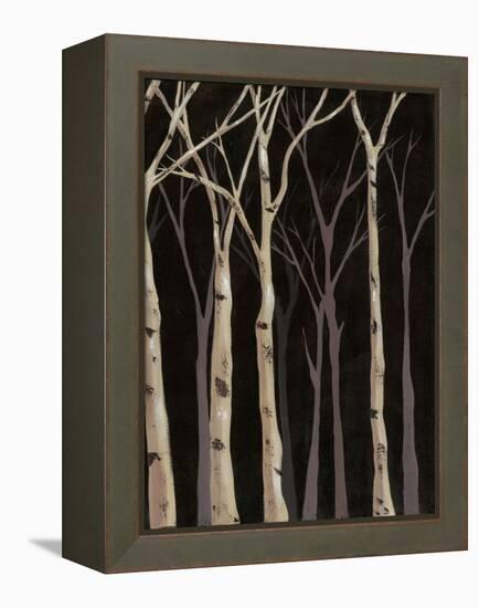 Midnight Birches II-Jade Reynolds-Framed Stretched Canvas