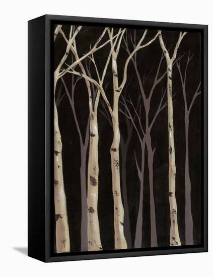 Midnight Birches II-Jade Reynolds-Framed Stretched Canvas