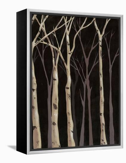 Midnight Birches II-Jade Reynolds-Framed Stretched Canvas