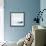 Midnight Blue Teal Soft 2-Patti Bishop-Framed Art Print displayed on a wall