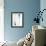 Midnight Blue Teal Soft 3-Patti Bishop-Framed Art Print displayed on a wall
