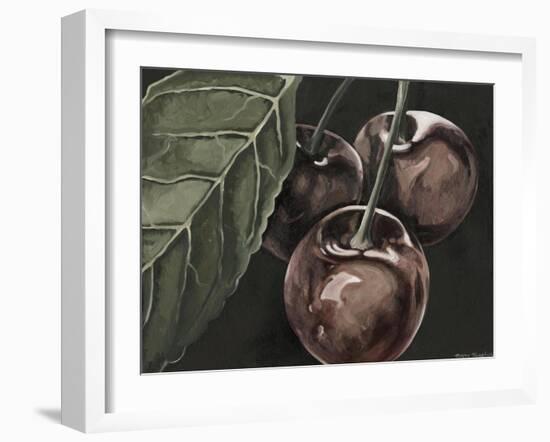 Midnight Cherries-Megan Meagher-Framed Art Print