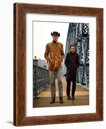 Midnight Cowboy, Jon Voight, Dustin Hoffman, 1969-null-Framed Photo