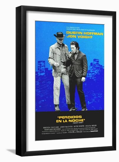 Midnight Cowboy, Jon Voight, Dustin Hoffman, 1969-null-Framed Premium Giclee Print